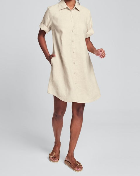 Work Shirt Dress - button down linen ...